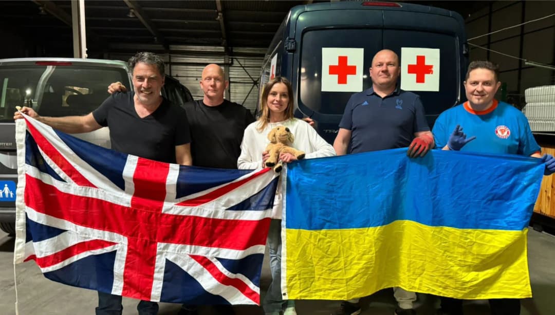Retired MD Nick (Ieft) supporting humanitarian work in Ukraine