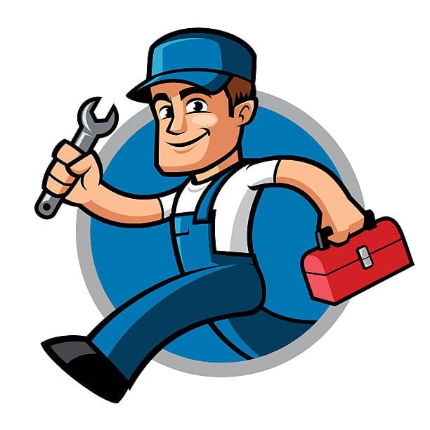 A cartoon style image of a maintenance man